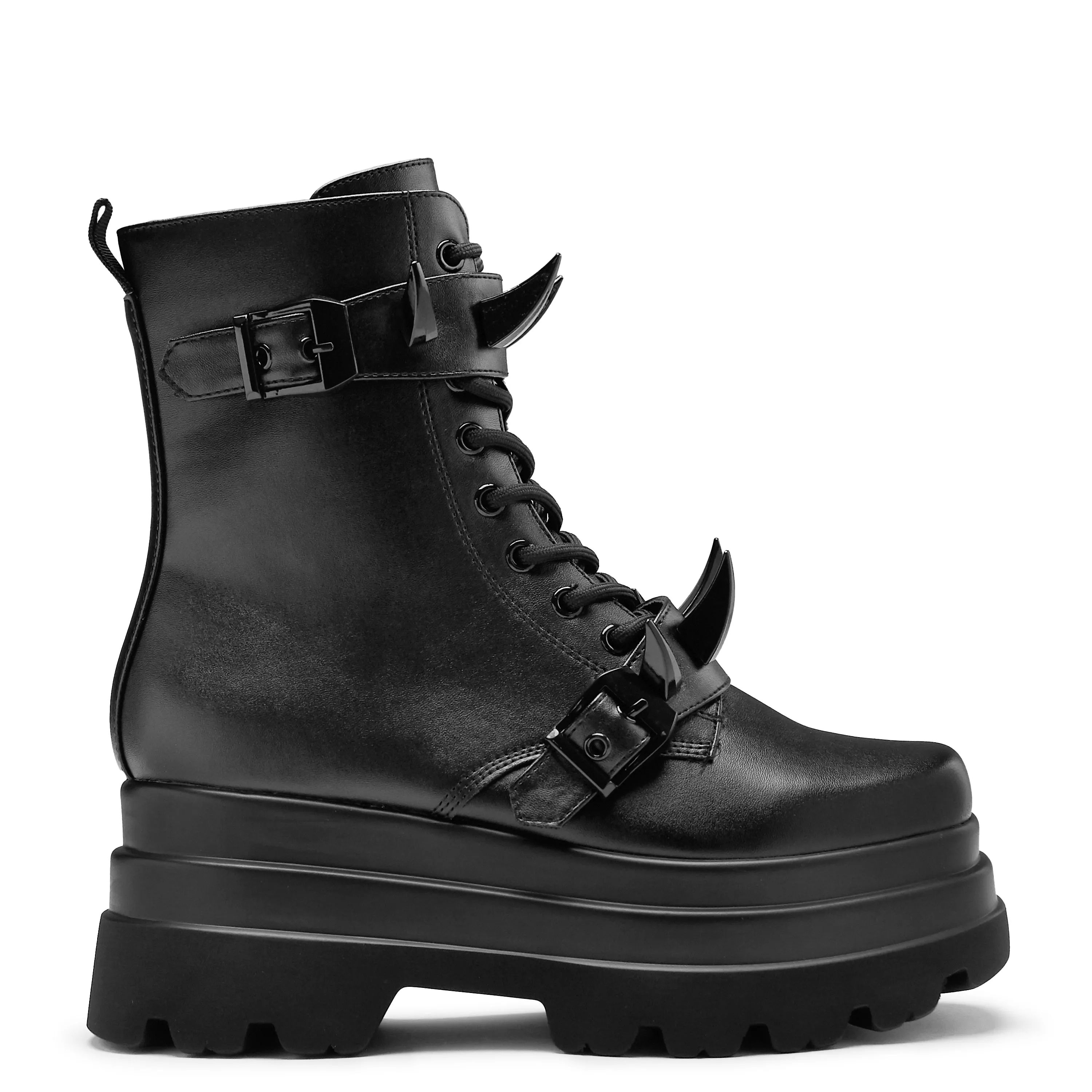 Santoku Trident Spike Platform Boots - Black