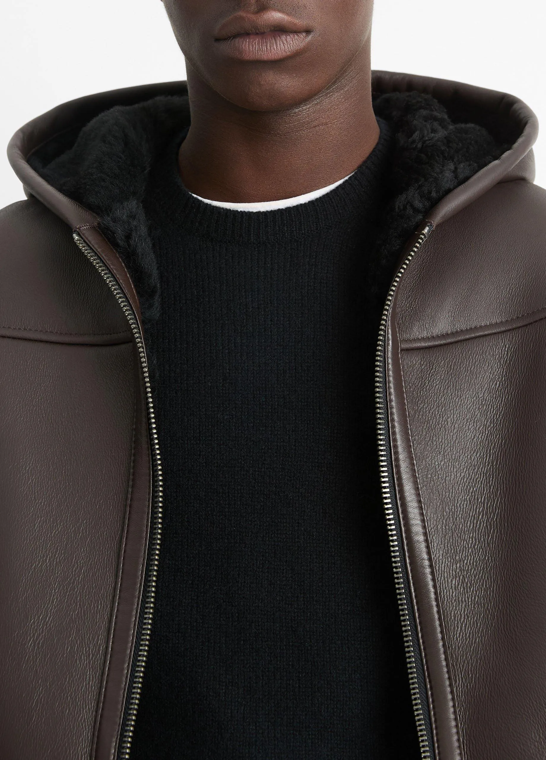 Shearling Hooded Jacket