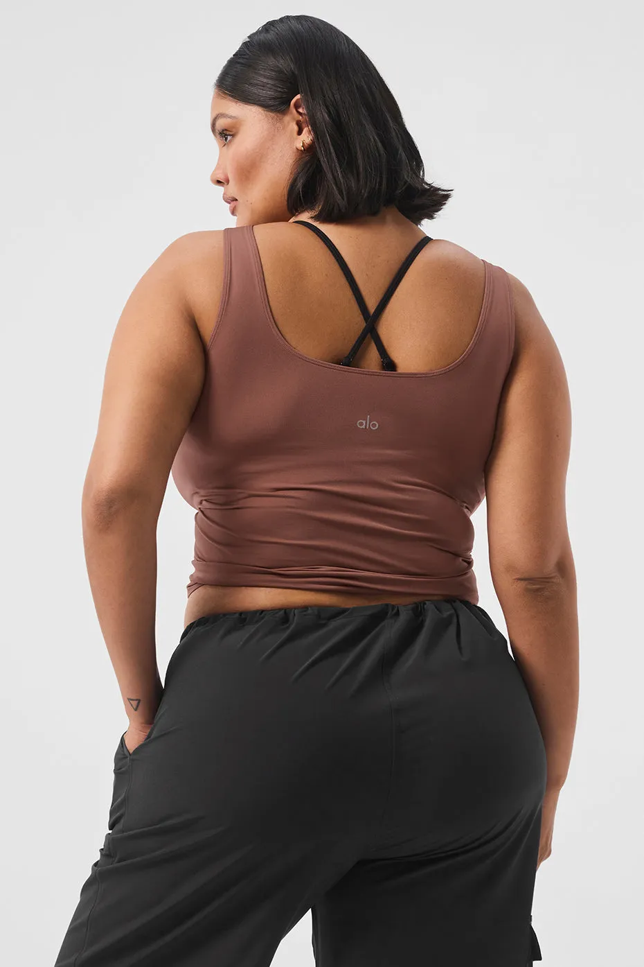 Sheer Glow Tank - Chestnut