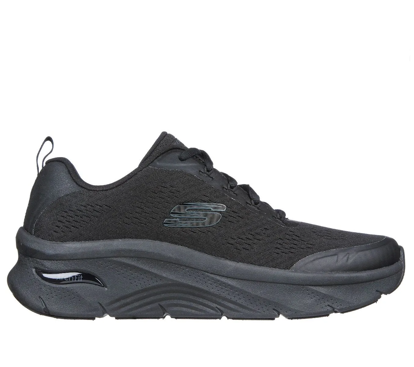 Skechers Arch Fit D'Lux Sumner Trainers All Black Mesh