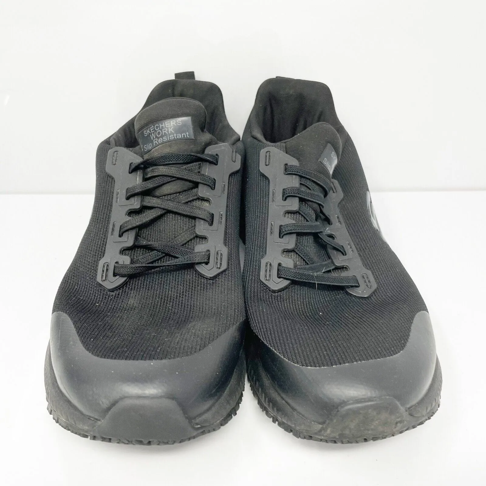 Skechers Womens Work Squad 77222 Black Running Shoes Sneakers Size 9.5