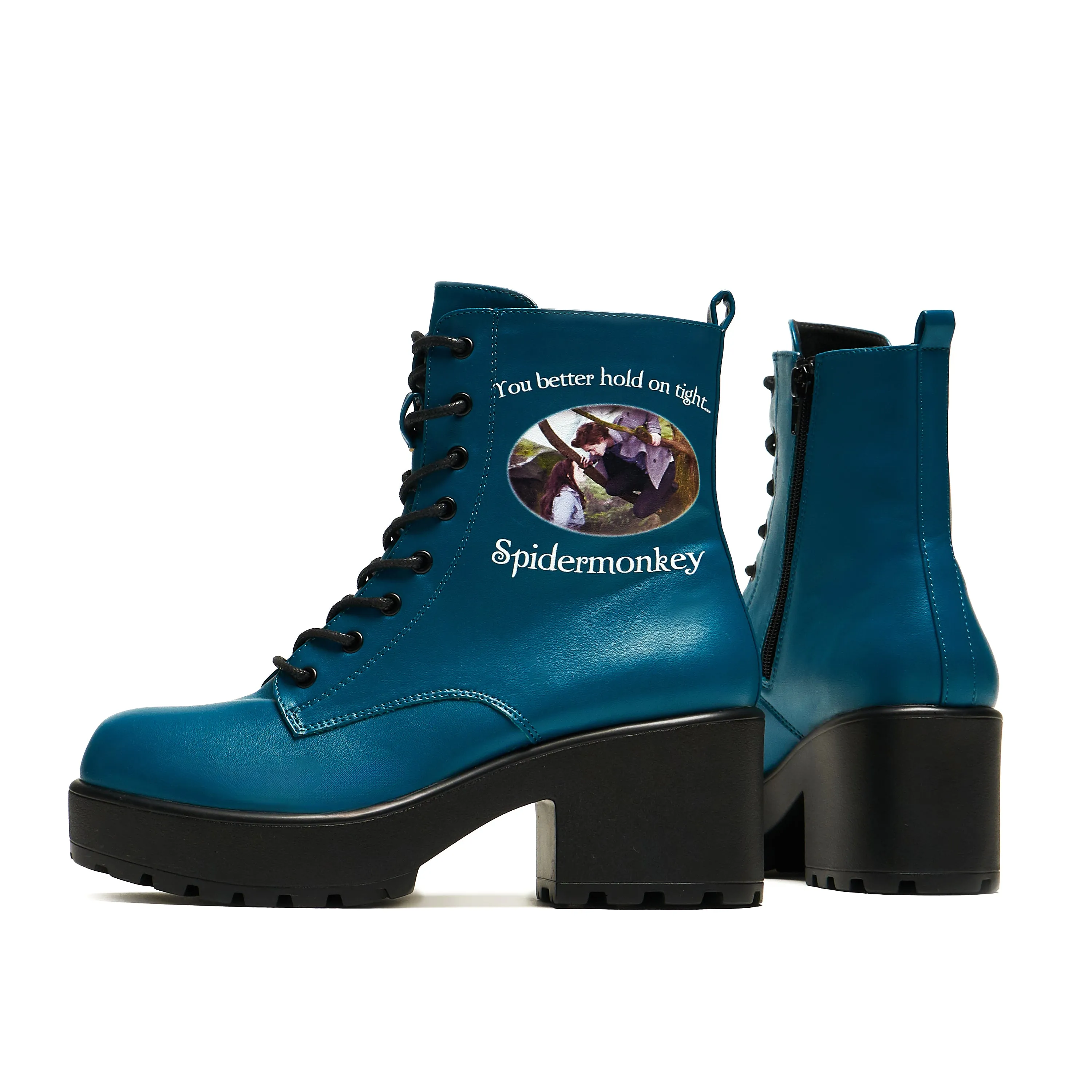 Spidermonkey Military Teal Boots