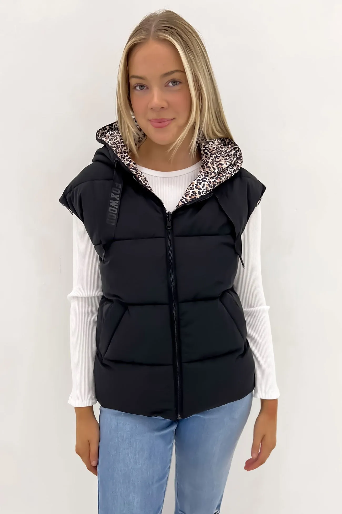 Sports Leopard Vest Black