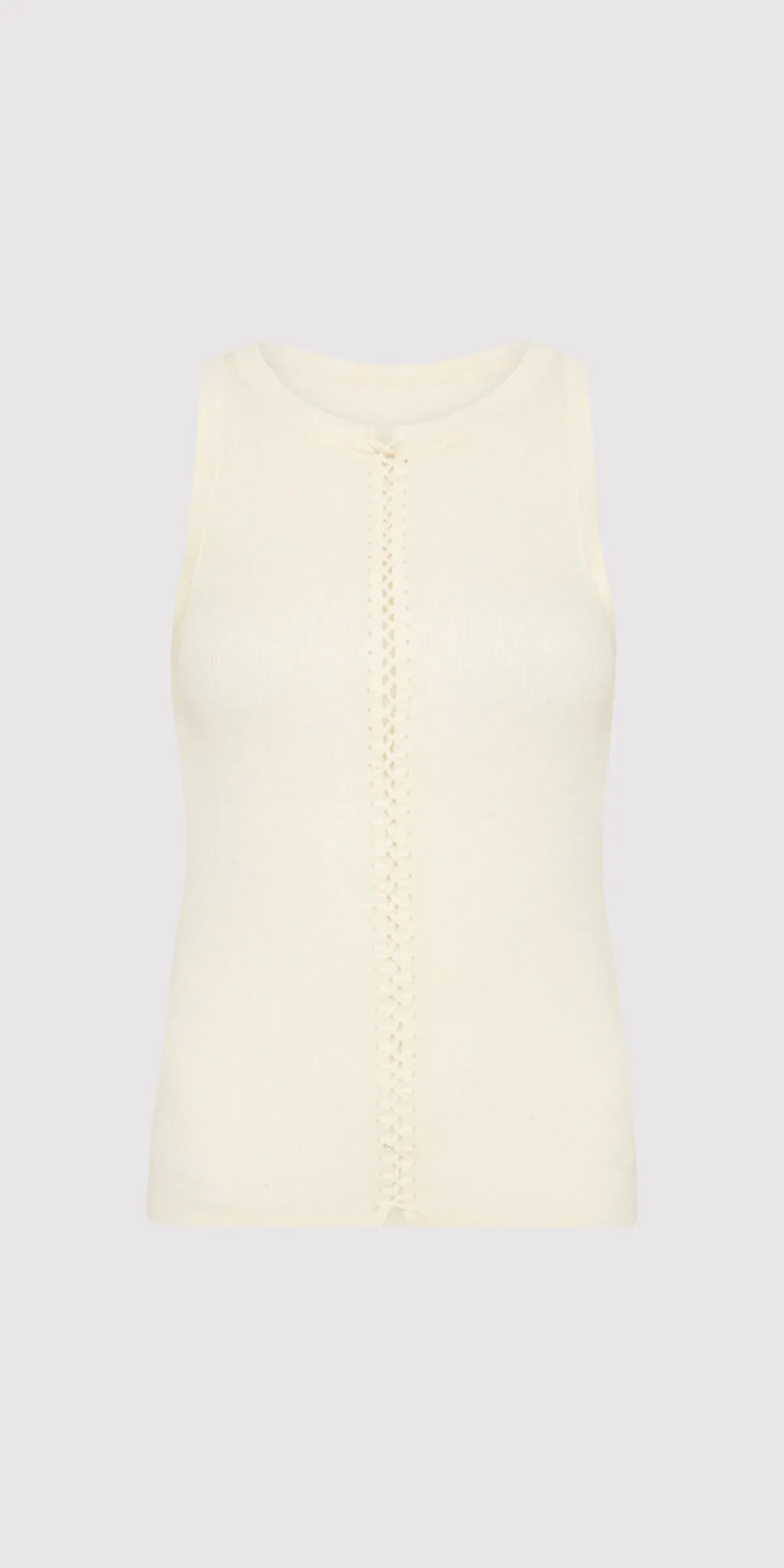 Stitch Detail Tank - Ivory