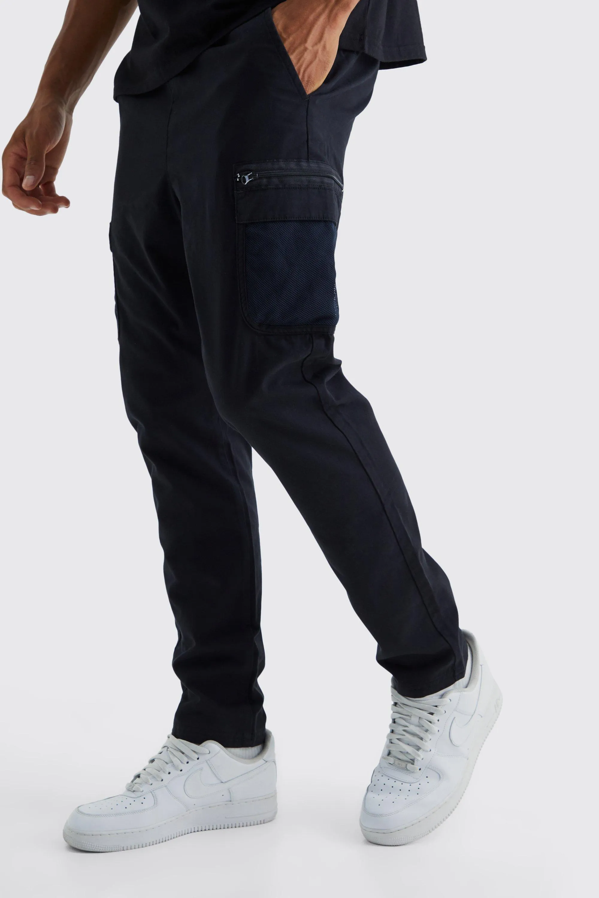 Tall Elastic Comfort Mesh Pocket Cargo Pants