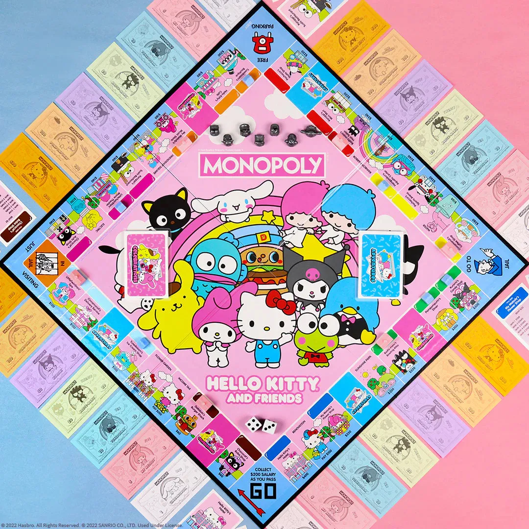 The OP Games Monopoly: Hello Kitty & Friends Board Game