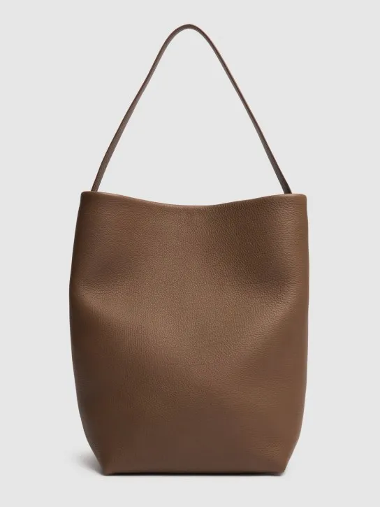 The Row   Large N/S Park grain leather tote bag 