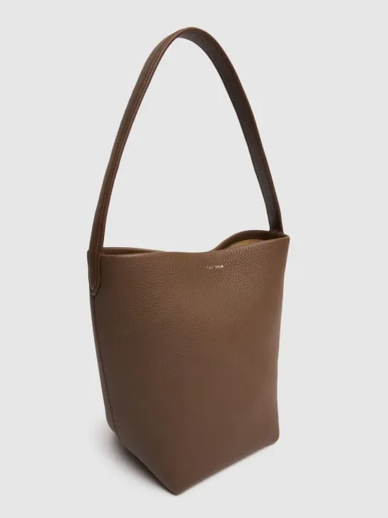 The Row   Small N/S Park grain leather tote bag 