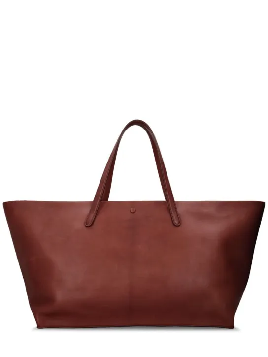 The Row   XL Idaho saddle leather tote bag 