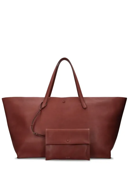 The Row   XL Idaho saddle leather tote bag 