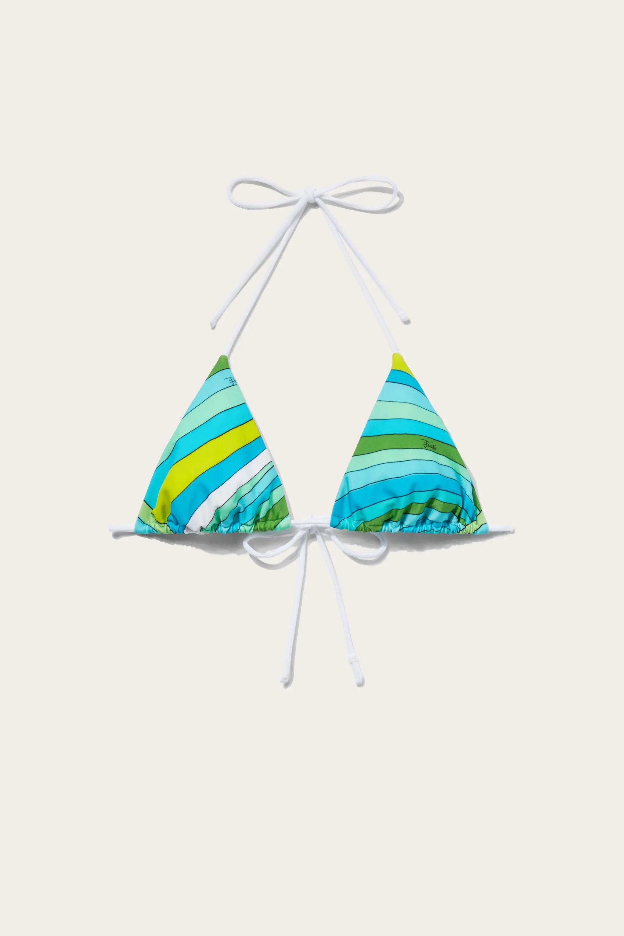 Top bikini con stampa Iride