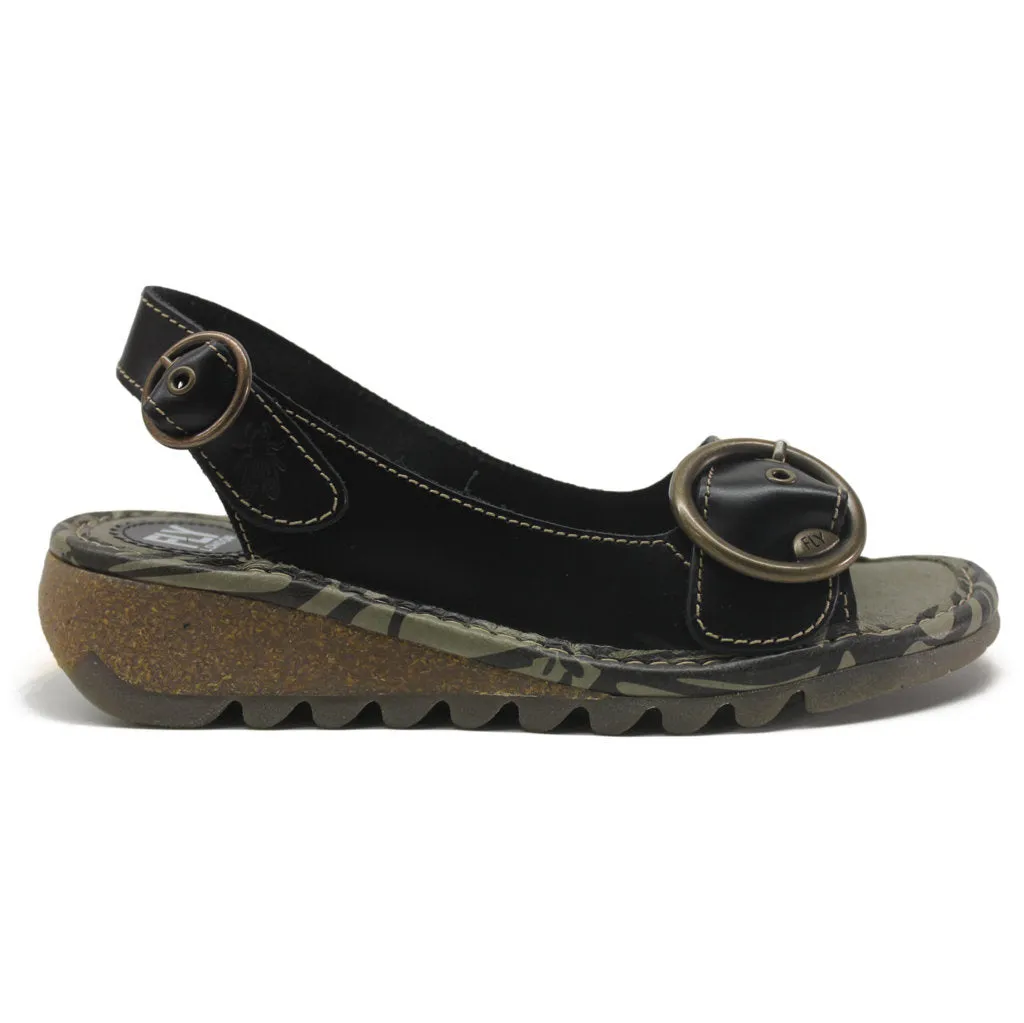 Tram723Fly Leather Wedge Sandals