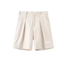 Twill Pleat Shorts-