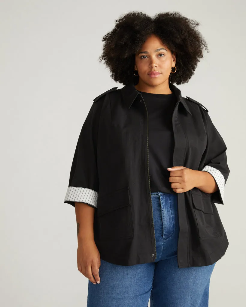 Upstate Stretch Cotton Twill Manor Jacket - Black