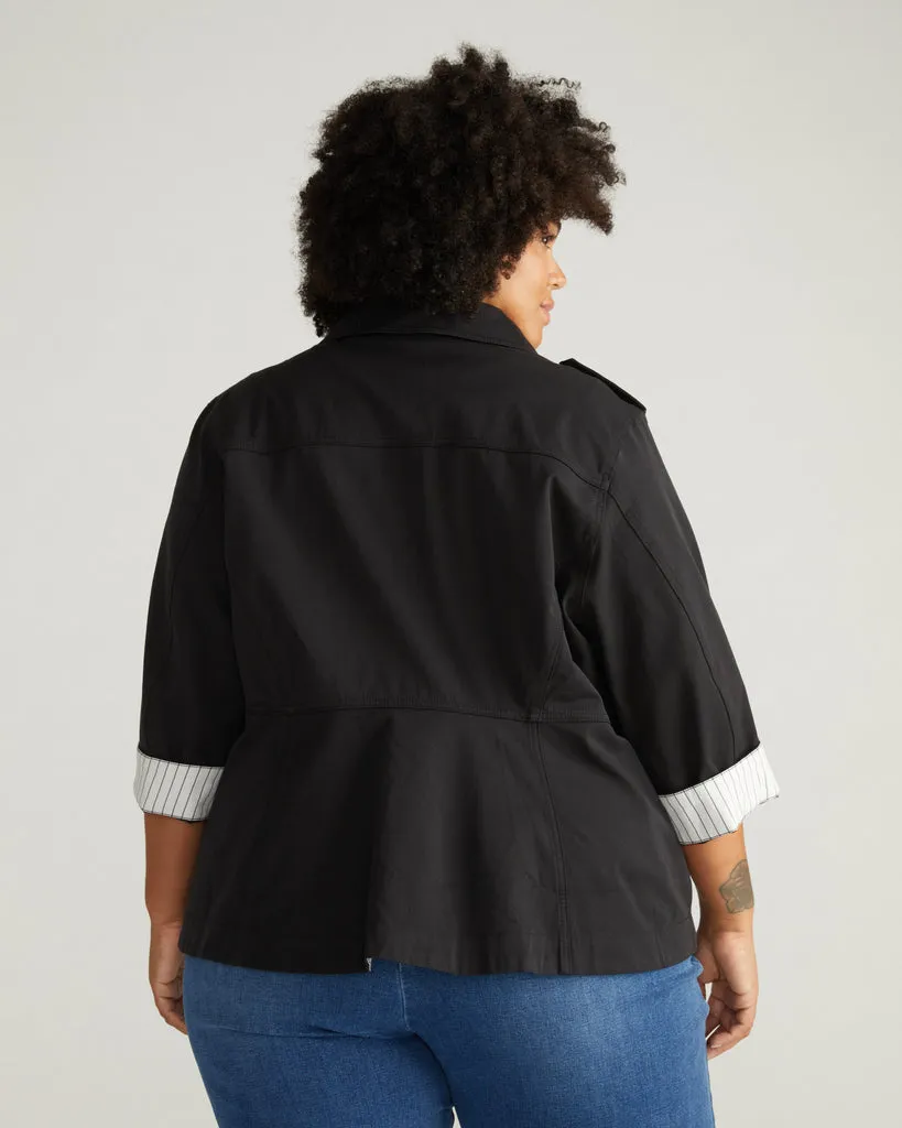 Upstate Stretch Cotton Twill Manor Jacket - Black