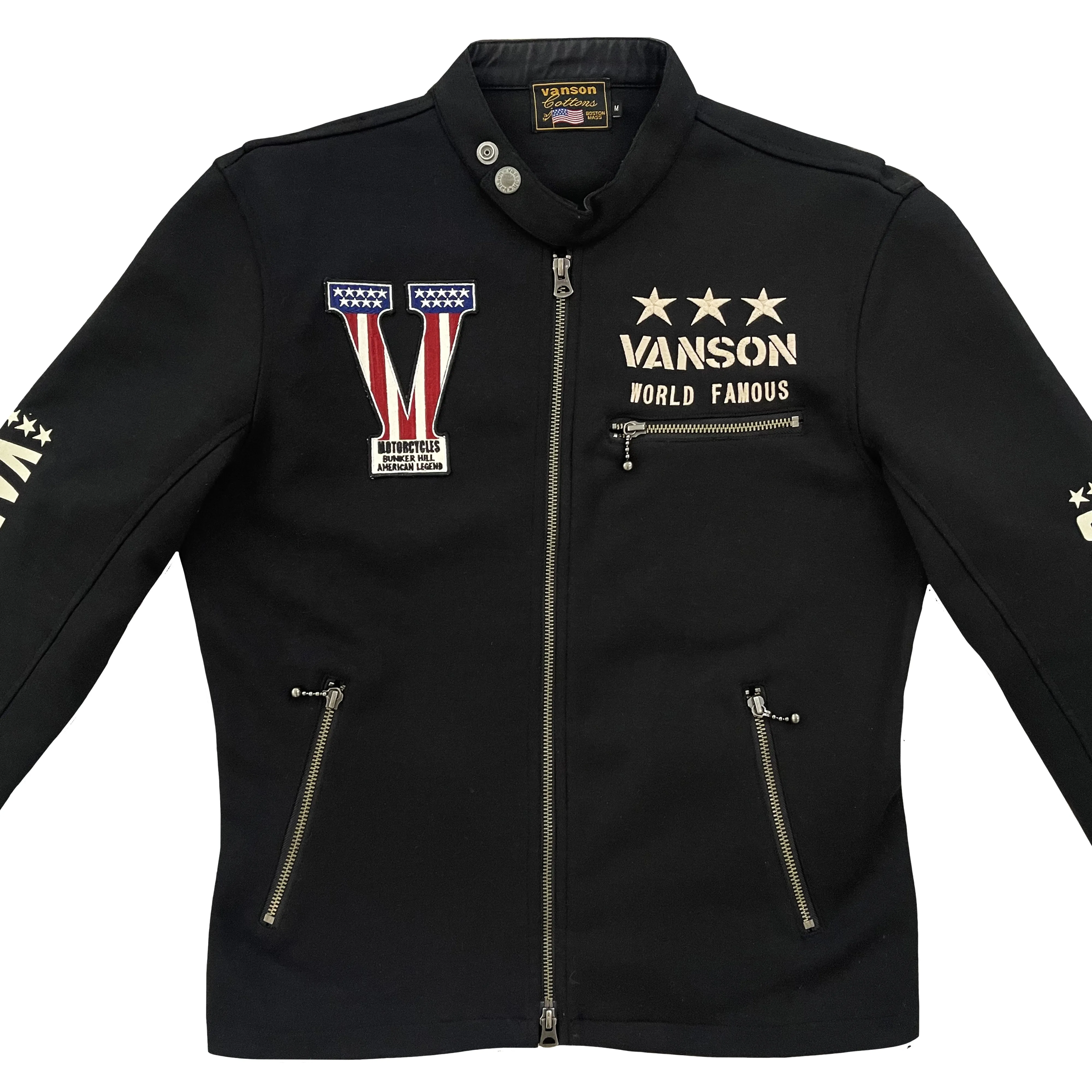 Vanson Leathers Cotton Racer Jacket - M