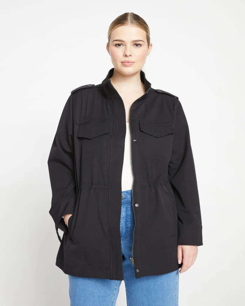 Vineyard Stretch Cotton Twill Jacket - Black