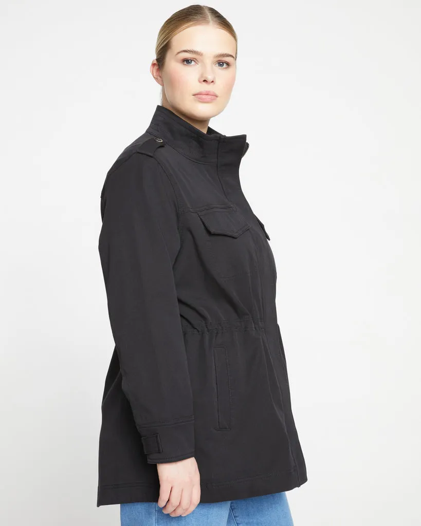 Vineyard Stretch Cotton Twill Jacket - Black