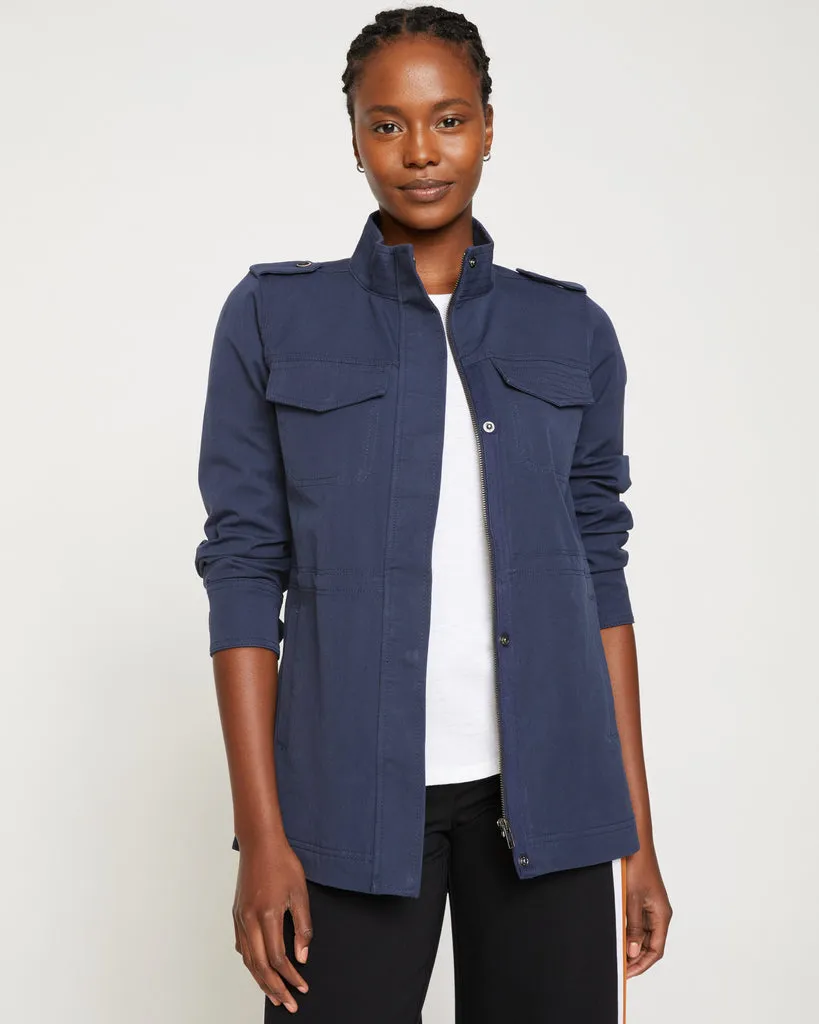 Vineyard Stretch Cotton Twill Jacket - Navy