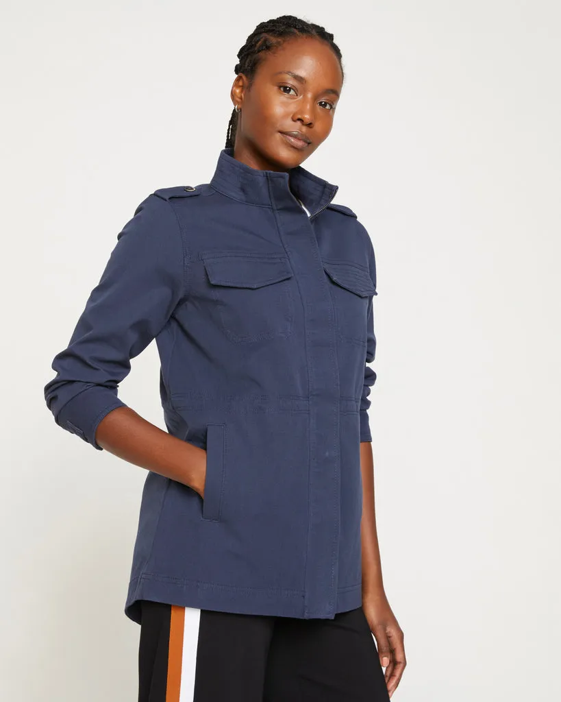 Vineyard Stretch Cotton Twill Jacket - Navy