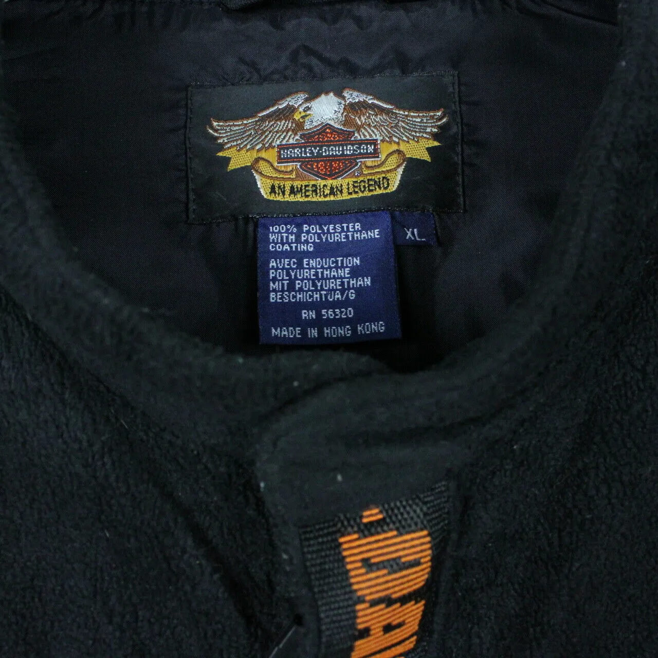 Vintage HARLEY DAVIDSON Fleece Vest Black | XL