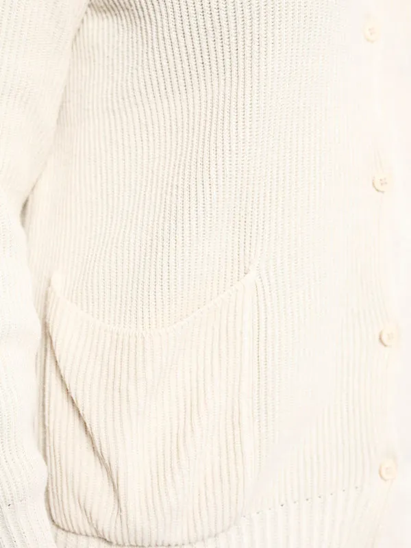 Vintage White Women Knit Cardigan