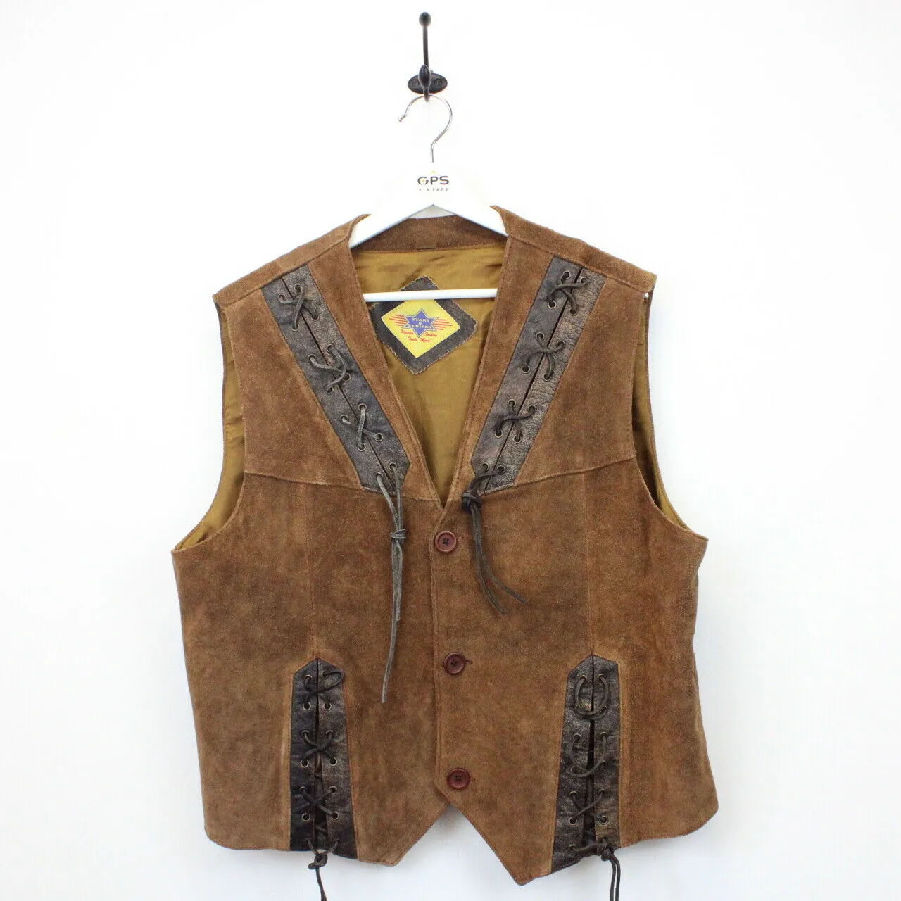 Western 90s Suede Vest Brown | Large