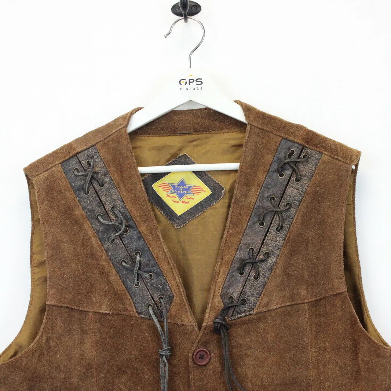 Western 90s Suede Vest Brown | Large