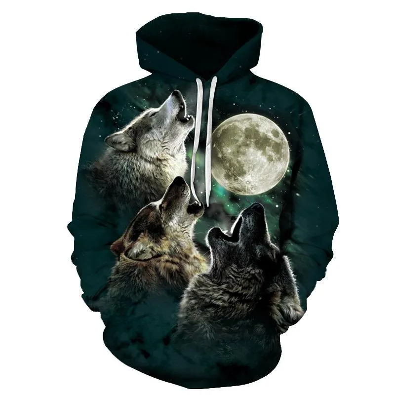 Wolf Pack Howling Moon Hoodie