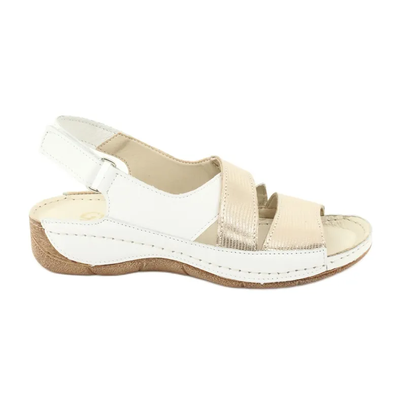 Women's wedge sandals Gregors 781 white