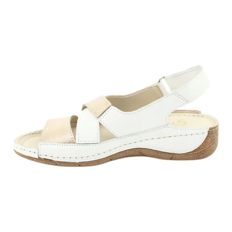 Women's wedge sandals Gregors 781 white