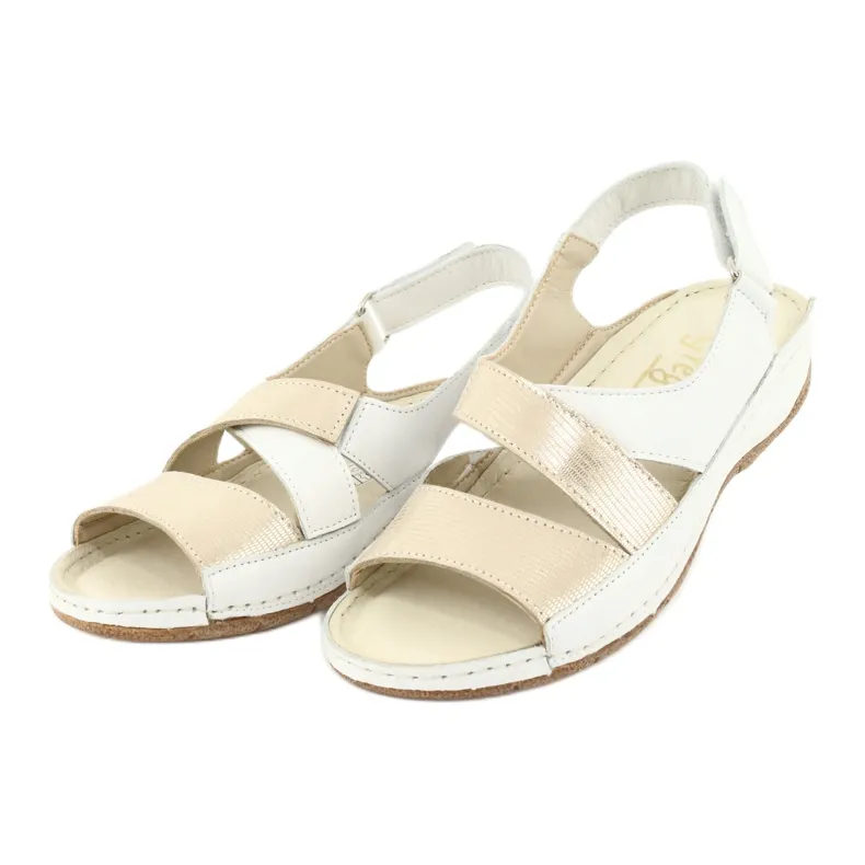 Women's wedge sandals Gregors 781 white