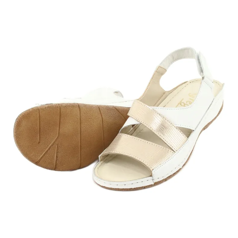 Women's wedge sandals Gregors 781 white