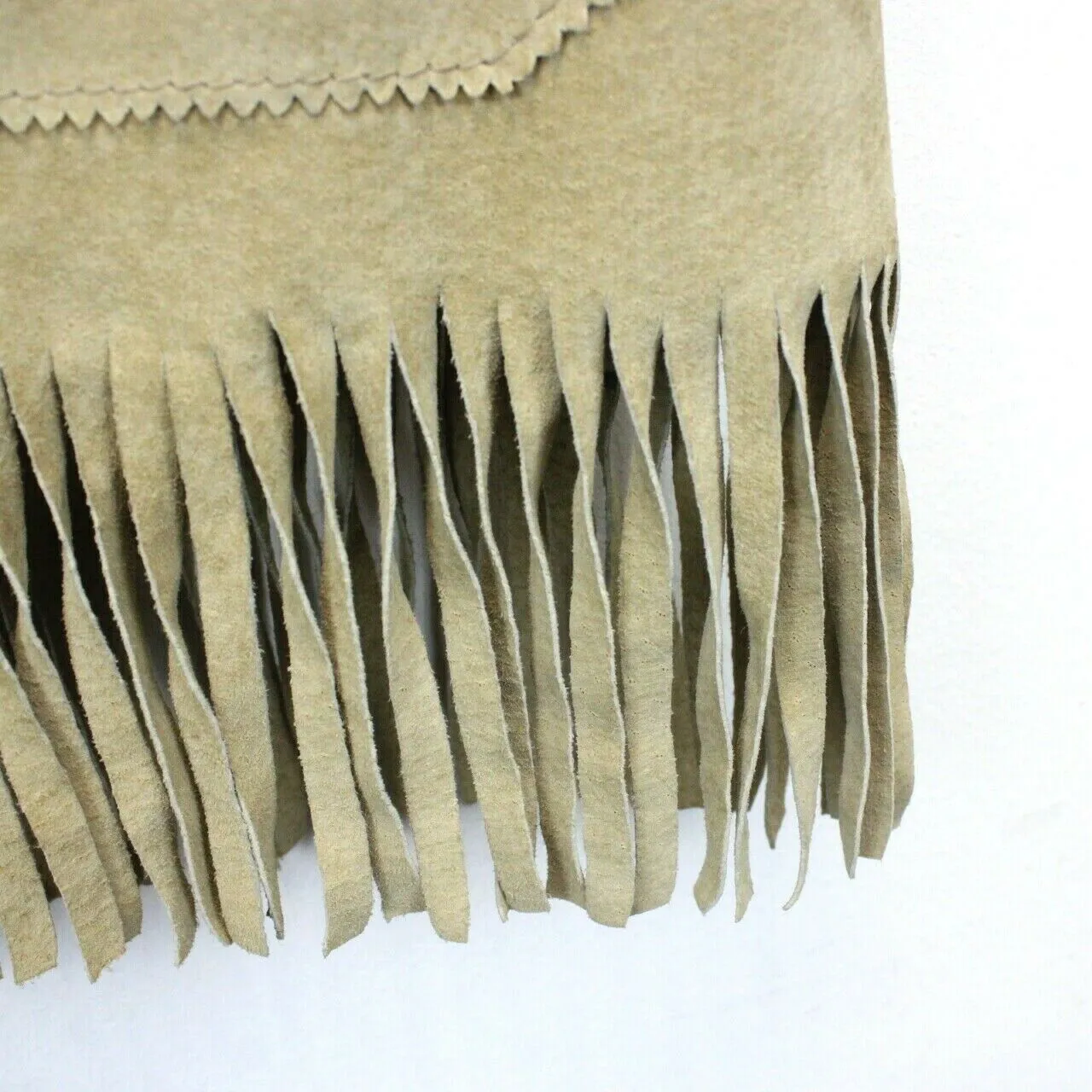 Womens 90s Suede Western Vest Beige | Medium