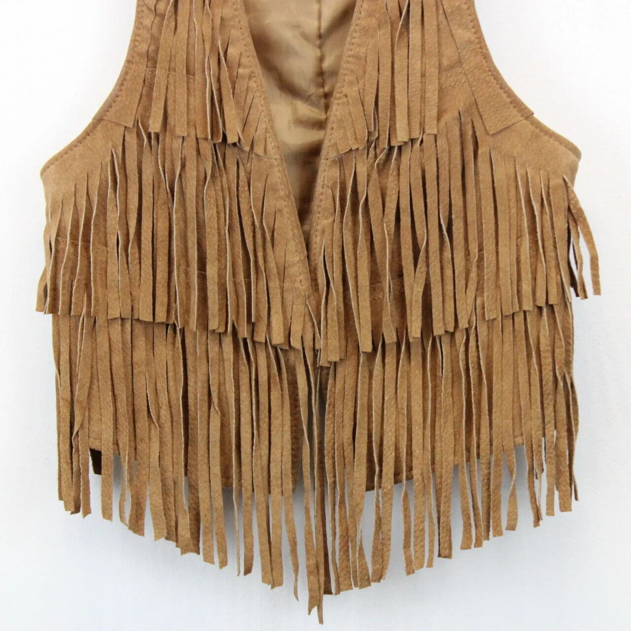 Womens 90s Suede Western Vest Brown | XS