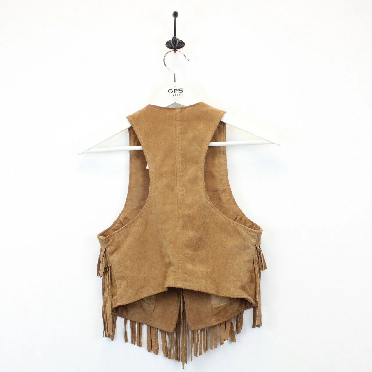 Womens 90s Suede Western Vest Brown | XS