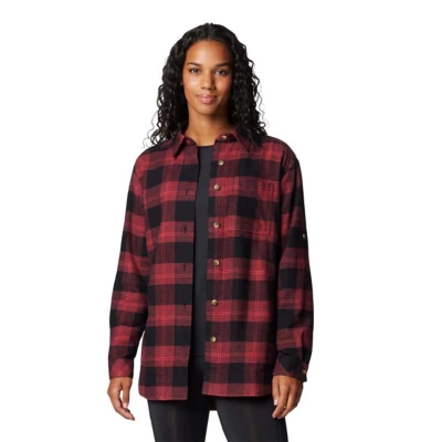 Women's Columbia Plus Size Holly Hideaway Flannel Long Sleeve Button Up,Fashion