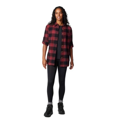 Women's Columbia Plus Size Holly Hideaway Flannel Long Sleeve Button Up,Fashion