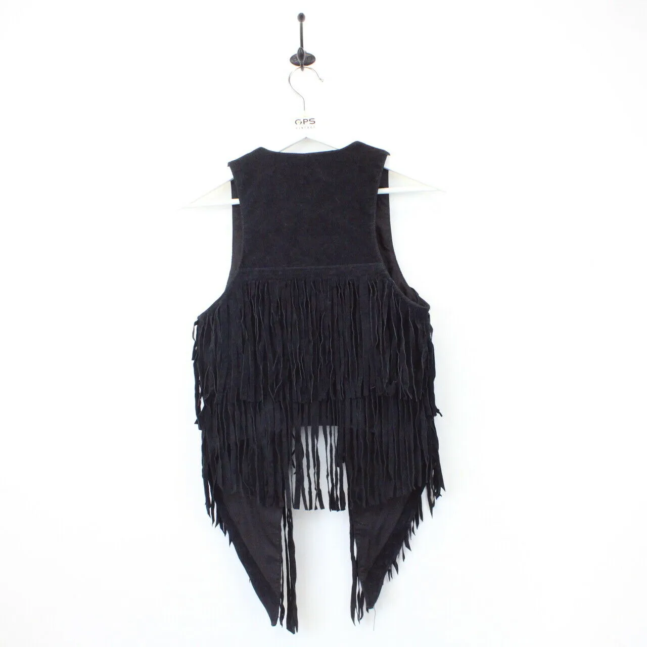 Womens Suede Vest Black | Small