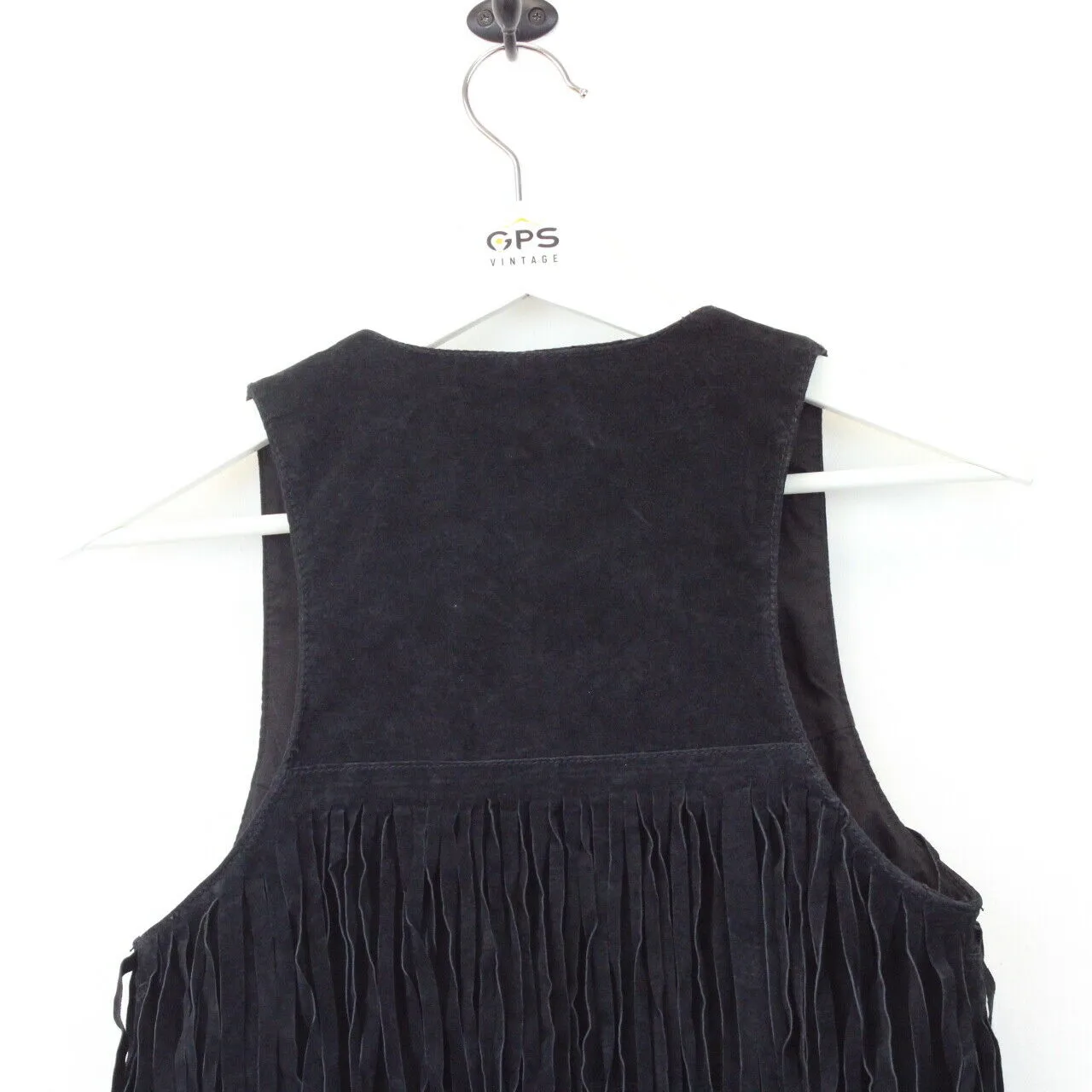 Womens Suede Vest Black | Small