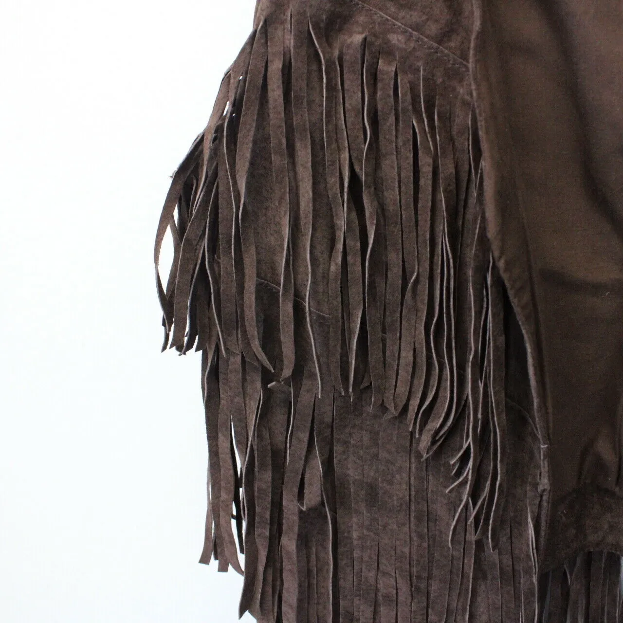 Womens Suede Vest Brown | Small