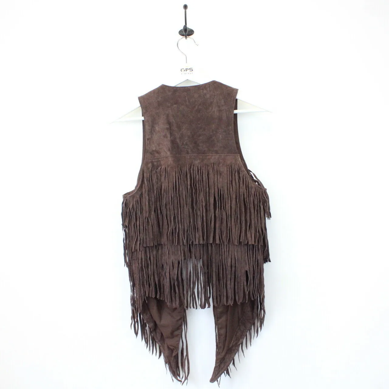 Womens Suede Vest Brown | Small