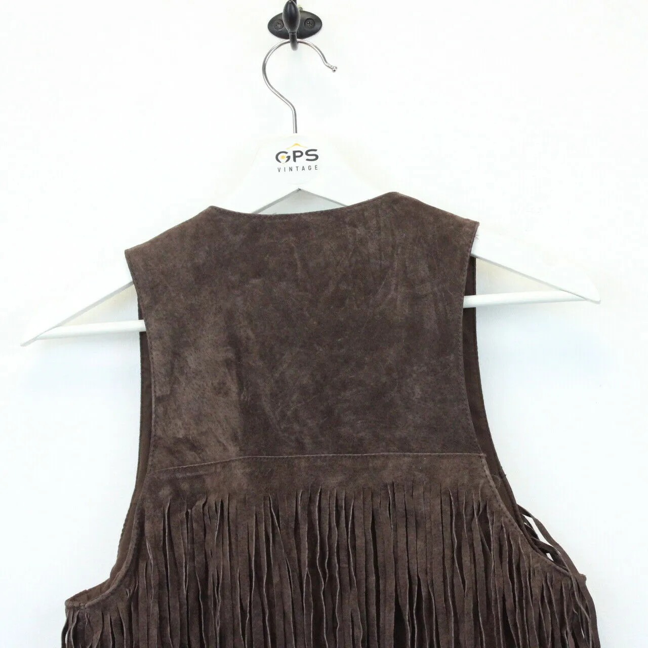 Womens Suede Vest Brown | Small