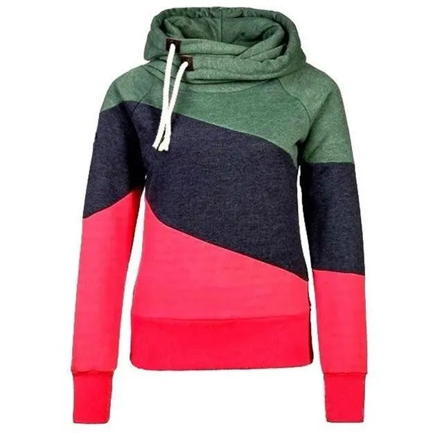 Womens Three Colour Shades Hoodie