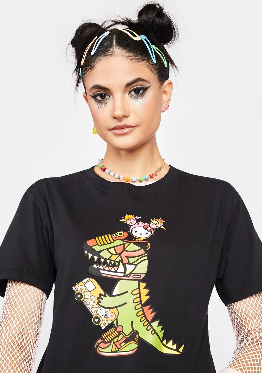 x Hello Kitty Kaiju Attack Graphic Tee-