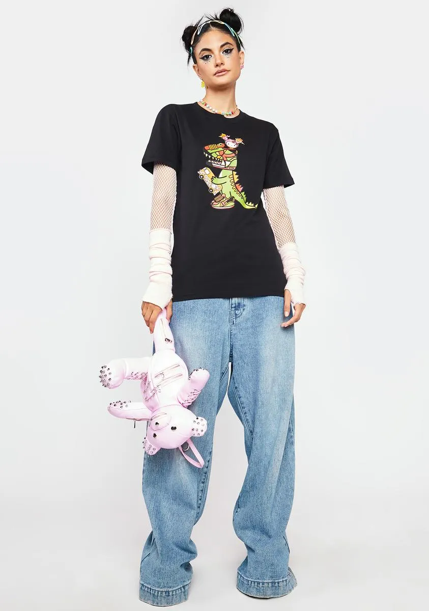 x Hello Kitty Kaiju Attack Graphic Tee-